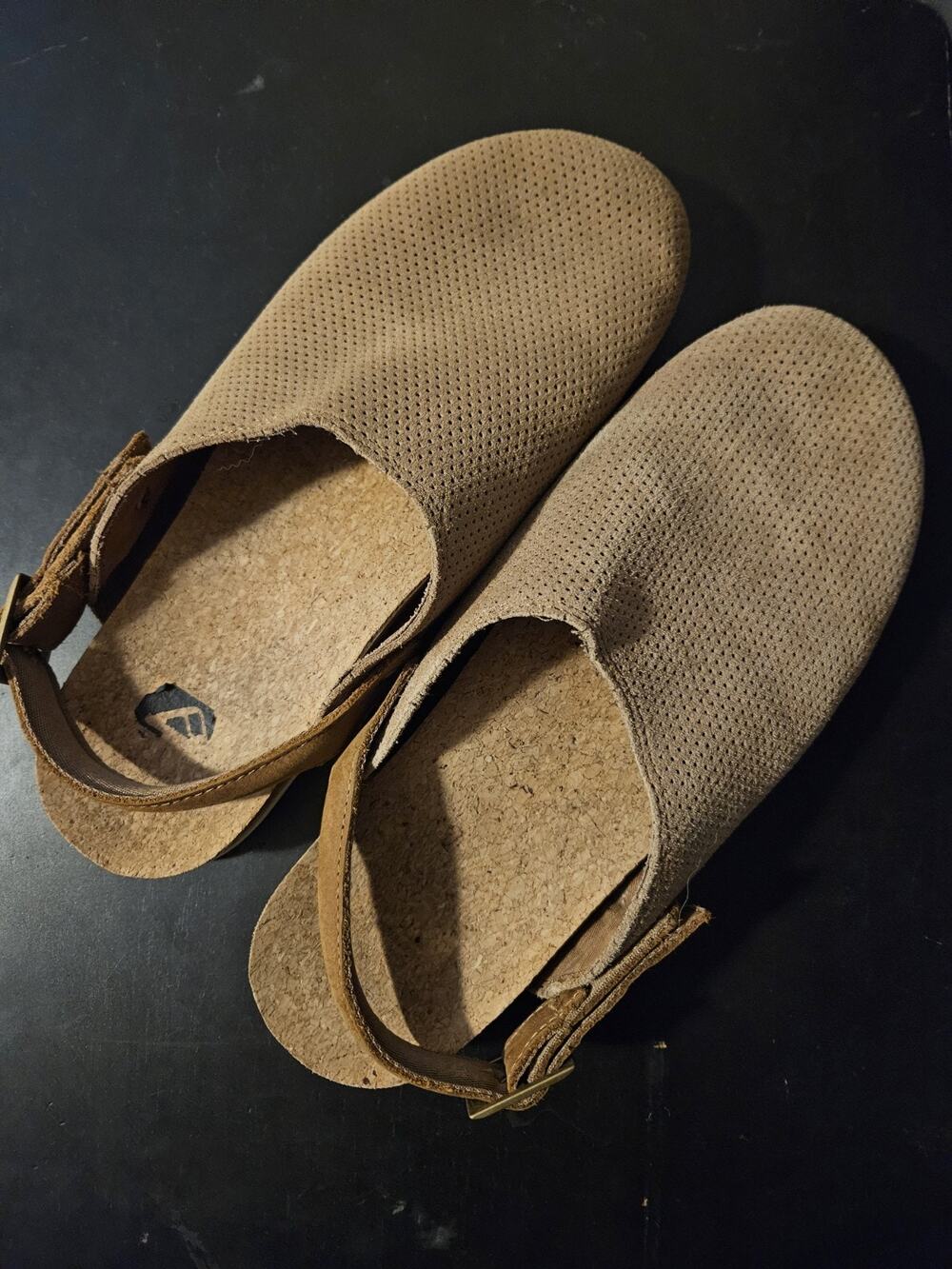Reef Cushion Sage SE Tan Suede Slingback Slogs Mens Size US 10 / EU 43